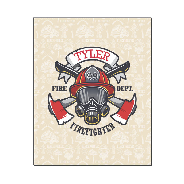 Custom Firefighter Wood Print - 16x20 (Personalized)