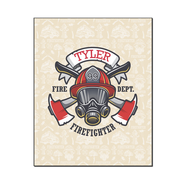 Custom Firefighter Wood Print - 16x20 (Personalized)