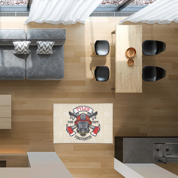 Firefighter 2'x3' Indoor Area Rugs - IN CONTEXT