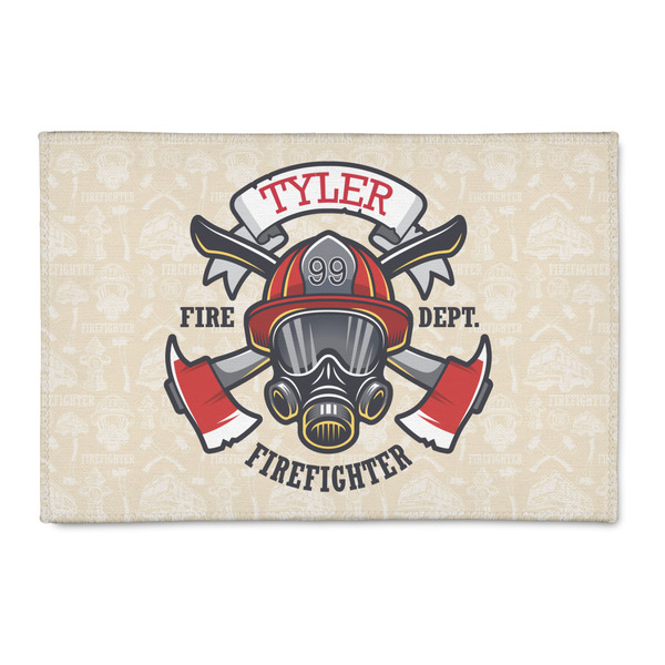 Custom Firefighter 2' x 3' Indoor Area Rug (Personalized)