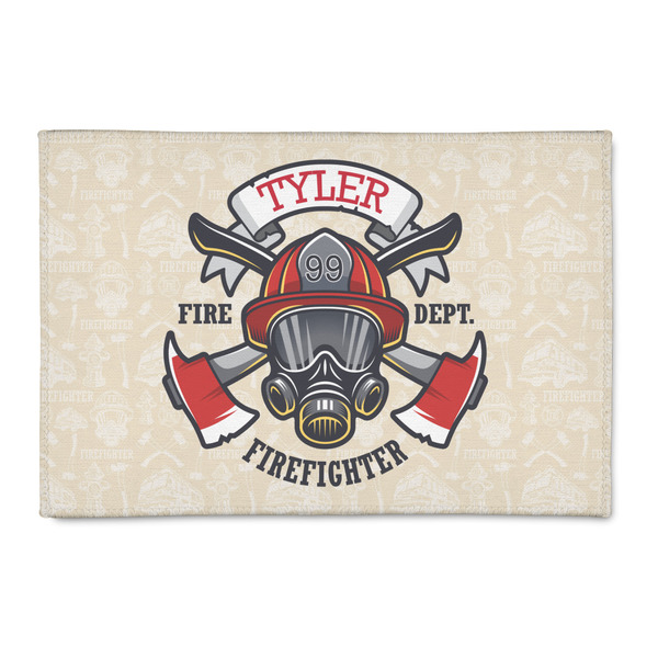 Custom Firefighter 2' x 3' Patio Rug (Personalized)