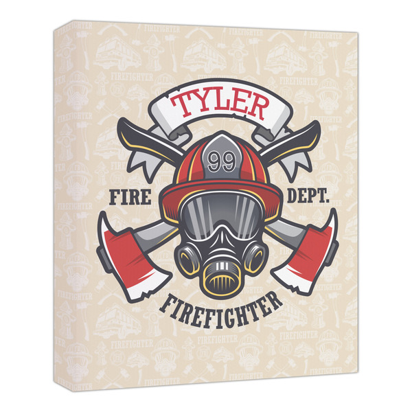 Custom Firefighter Canvas Print - 20x24 (Personalized)