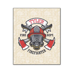 Firefighter Wood Print - 20x24 (Personalized)