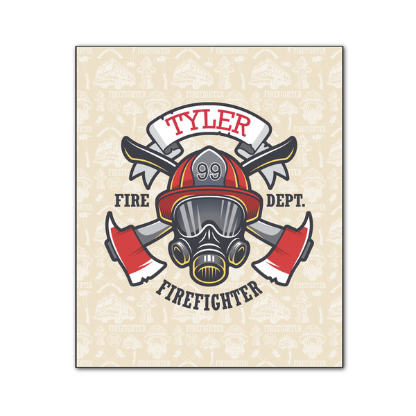 Custom Firefighter Wood Print - 20x24 (Personalized)