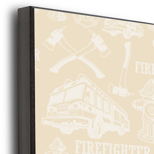 Firefighter 20x30 Wood Print - Closeup