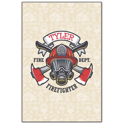 Firefighter Wood Print - 20x30 (Personalized)