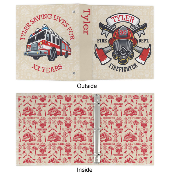 Firefighter 3 Ring Binders - Full Wrap - 1" - APPROVAL