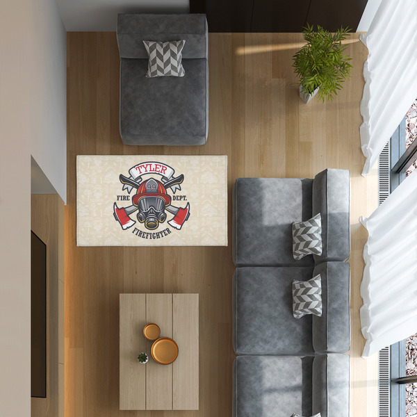 Firefighter 3'x5' Indoor Area Rugs - IN CONTEXT
