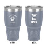 Firefighter 30 oz Stainless Steel Tumbler - Grey - Double-Sided (Personalized)