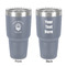 Firefighter 30 oz Stainless Steel Ringneck Tumbler - Grey - Double Sided - Front & Back