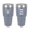 Firefighter 30 oz Stainless Steel Tumbler - Grey - Double-Sided (Personalized)