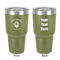 Firefighter 30 oz Stainless Steel Ringneck Tumbler - Olive - Double Sided - Front & Back