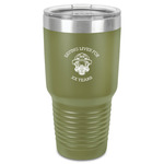Firefighter 30 oz Stainless Steel Tumbler - Olive - Single-Sided (Personalized)