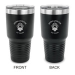 Firefighter 30 oz Stainless Steel Tumbler - Black - Double Sided (Personalized)