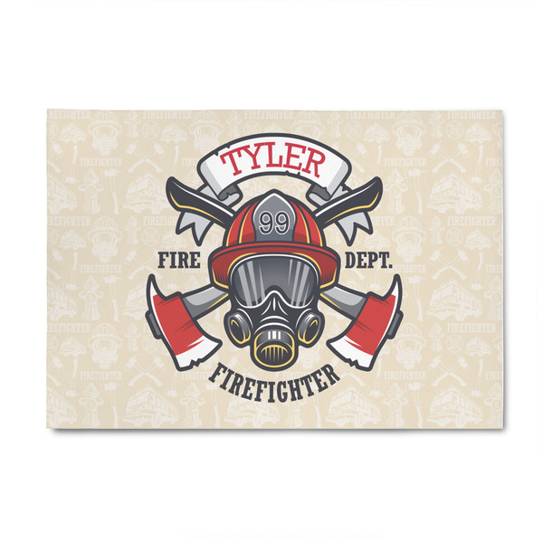 Custom Firefighter 4' x 6' Patio Rug (Personalized)