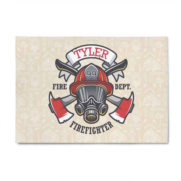Custom Firefighter 4' x 6' Patio Rug (Personalized)