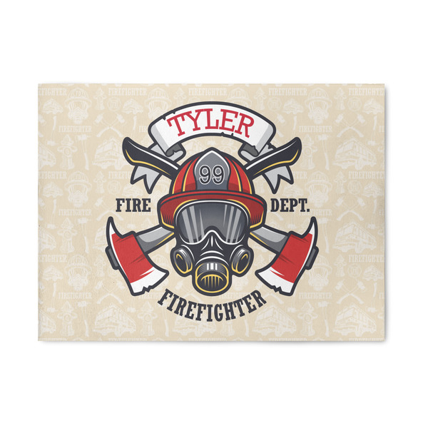 Custom Firefighter 5' x 7' Indoor Area Rug (Personalized)