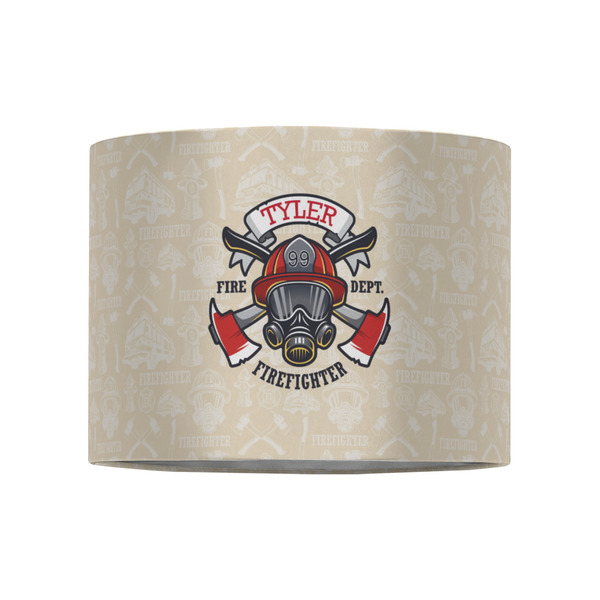 Firefighter 8" Drum Lampshade - FRONT (Fabric)