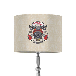 Firefighter 8" Drum Lamp Shade - Fabric (Personalized)