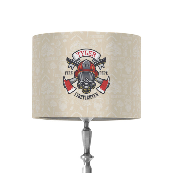Custom Firefighter 8" Drum Lamp Shade - Fabric (Personalized)