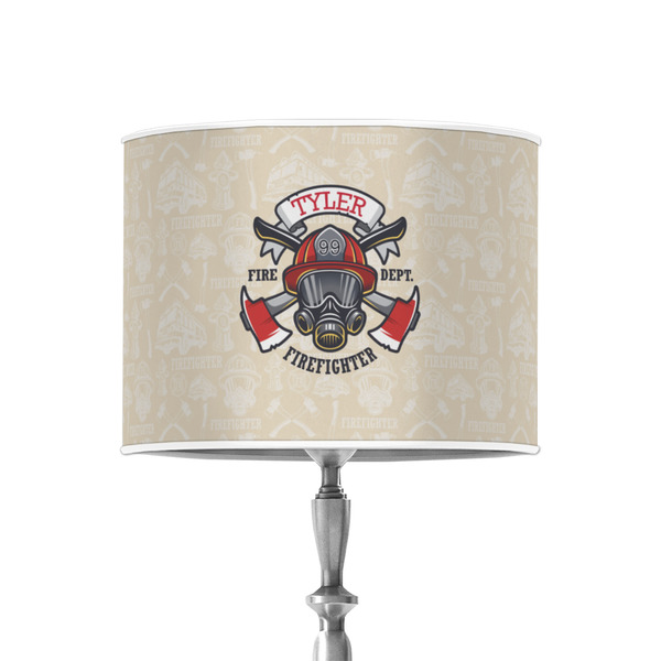 Custom Firefighter 8" Drum Lamp Shade - Poly-film (Personalized)
