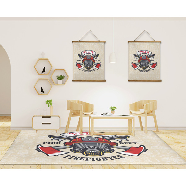 Firefighter 8'x10' Indoor Area Rugs - IN CONTEXT