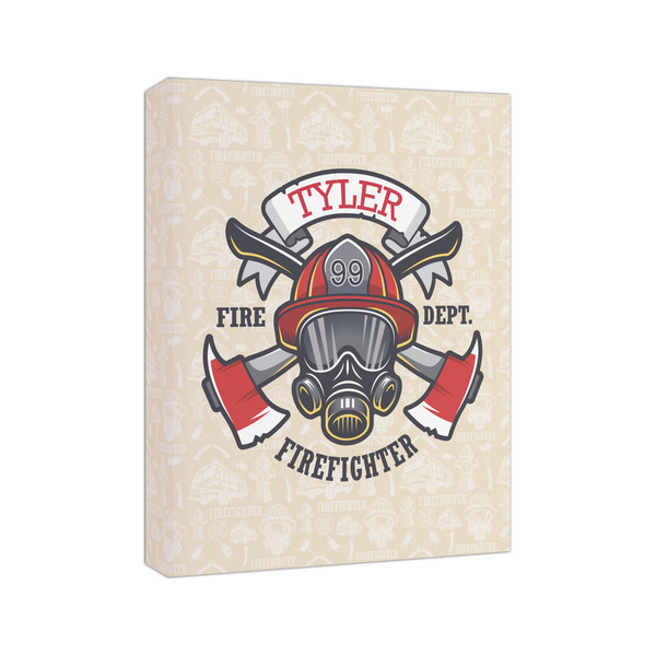 Firefighter 8x10 - Canvas Print - Angled View