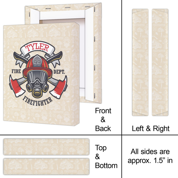 Firefighter 8x10 - Canvas Print - Approval