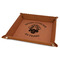 Firefighter 9" x 9" Leatherette Snap Up Tray - FOLDED