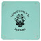 Firefighter 9" x 9" Teal Leatherette Snap Up Tray - APPROVAL
