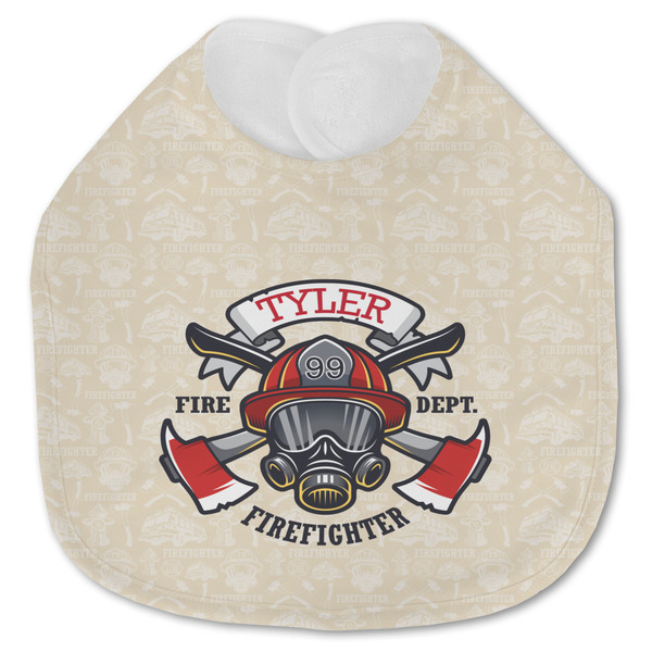 Custom Firefighter Jersey Knit Baby Bib w/ Name or Text