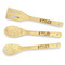 Firefighter Bamboo Cooking Utensils Set - Double Sided - FRONT