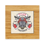 Firefighter Bamboo Trivet with Ceramic Tile Insert (Personalized)