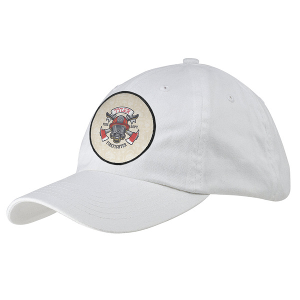 Custom Firefighter Baseball Cap - White (Personalized)