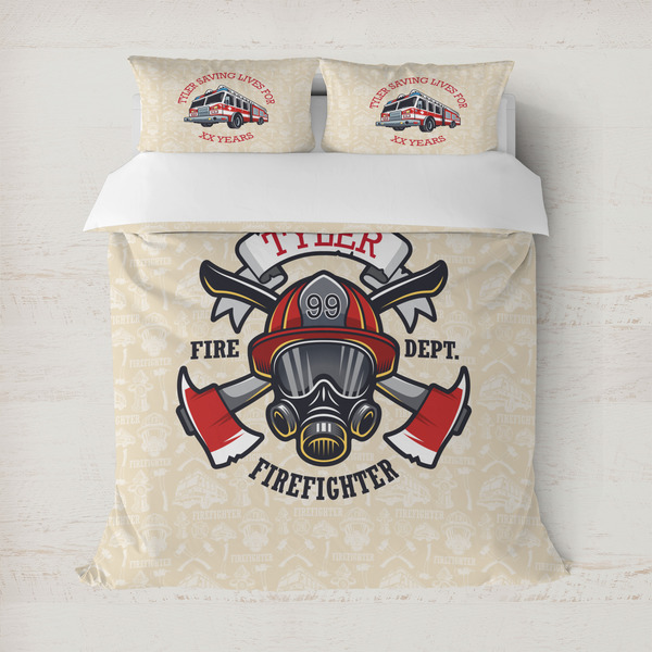 Custom Firefighter Duvet Cover (Personalized)