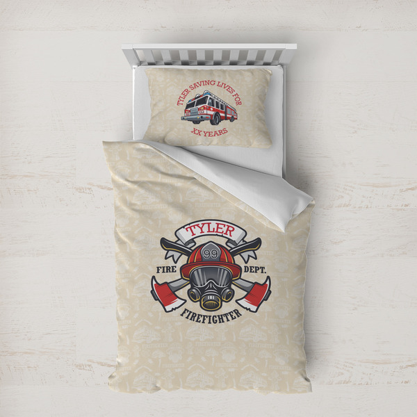 Custom Firefighter Duvet Cover Set - Twin XL (Personalized)
