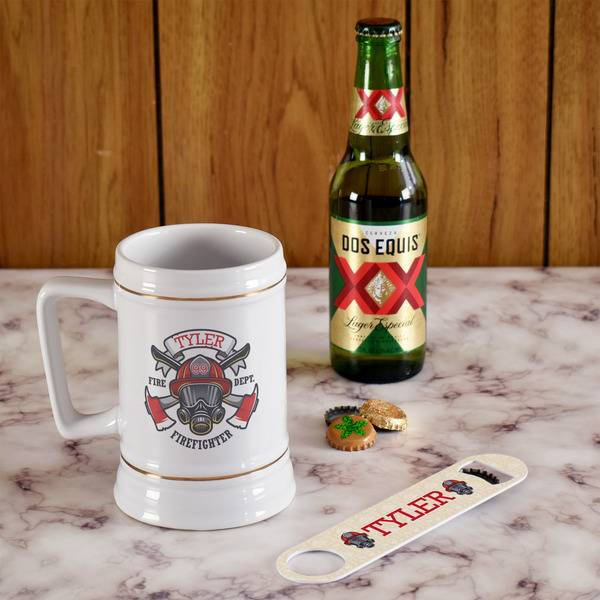 Firefighter Beer Stein - In Context