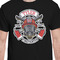 Firefighter Black Crew T-Shirt on Model - CloseUp