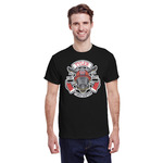 Firefighter T-Shirt - Black - Small (Personalized)