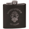 Firefighter Career Black Flask - Engraved Front
