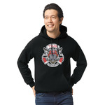 Firefighter Hoodie - Black - Large (Personalized)