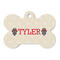Firefighter Bone Shaped Dog ID Tag - Large - Front