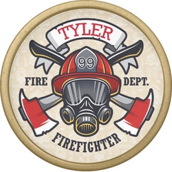 Firefighter Cabinet Knob - Gold (Personalized)