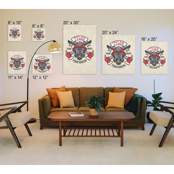 Firefighter Canvas Prints - Multiple Sizes