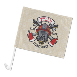 Firefighter Car Flag - Large (Personalized)