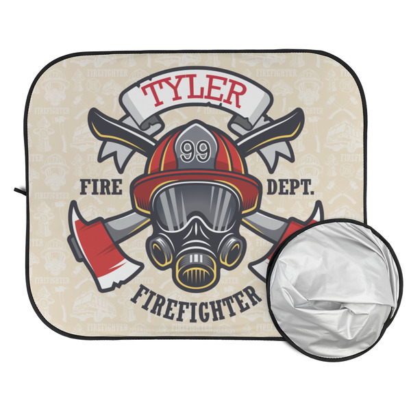 Firefighter Car Sun Shades - FOLDED & UNFOLDED