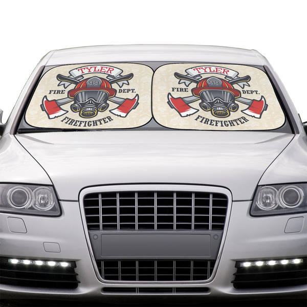 Firefighter Car Sun Shades - IN CONTEXT