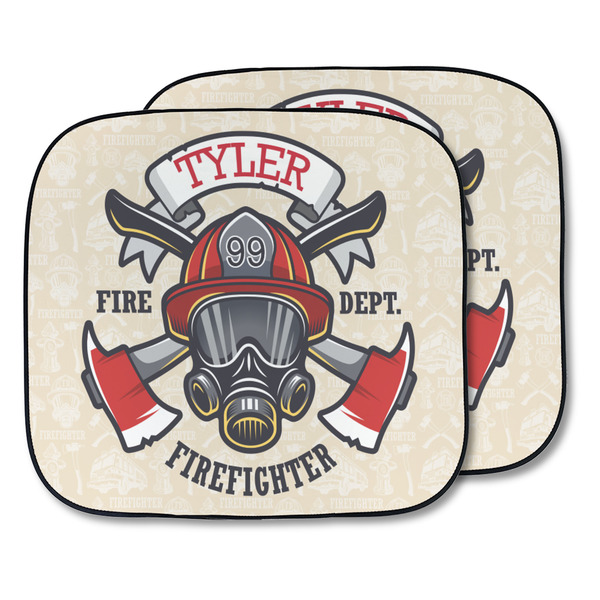 Custom Firefighter Car Sun Shade - Two Piece (Personalized)