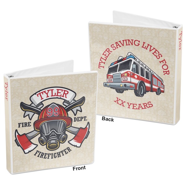 Firefighter Career 3-Ring Binder Front and Back