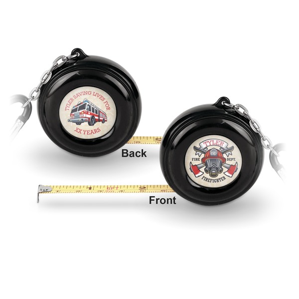 Firefighter Career 6-Ft Pocket Tape Measure with Carabiner Hook - Front and Back